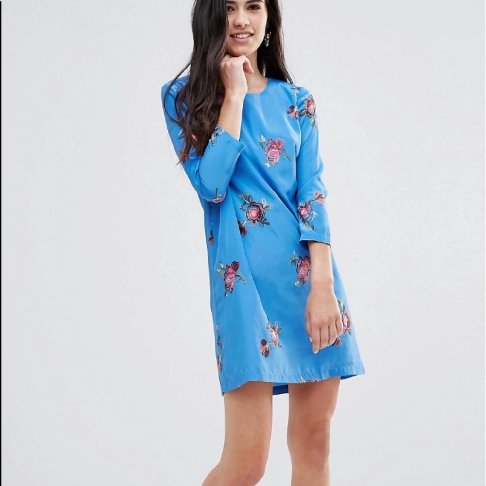 Traffic People Shift Dress Ocean Blue